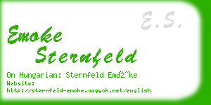 emoke sternfeld business card